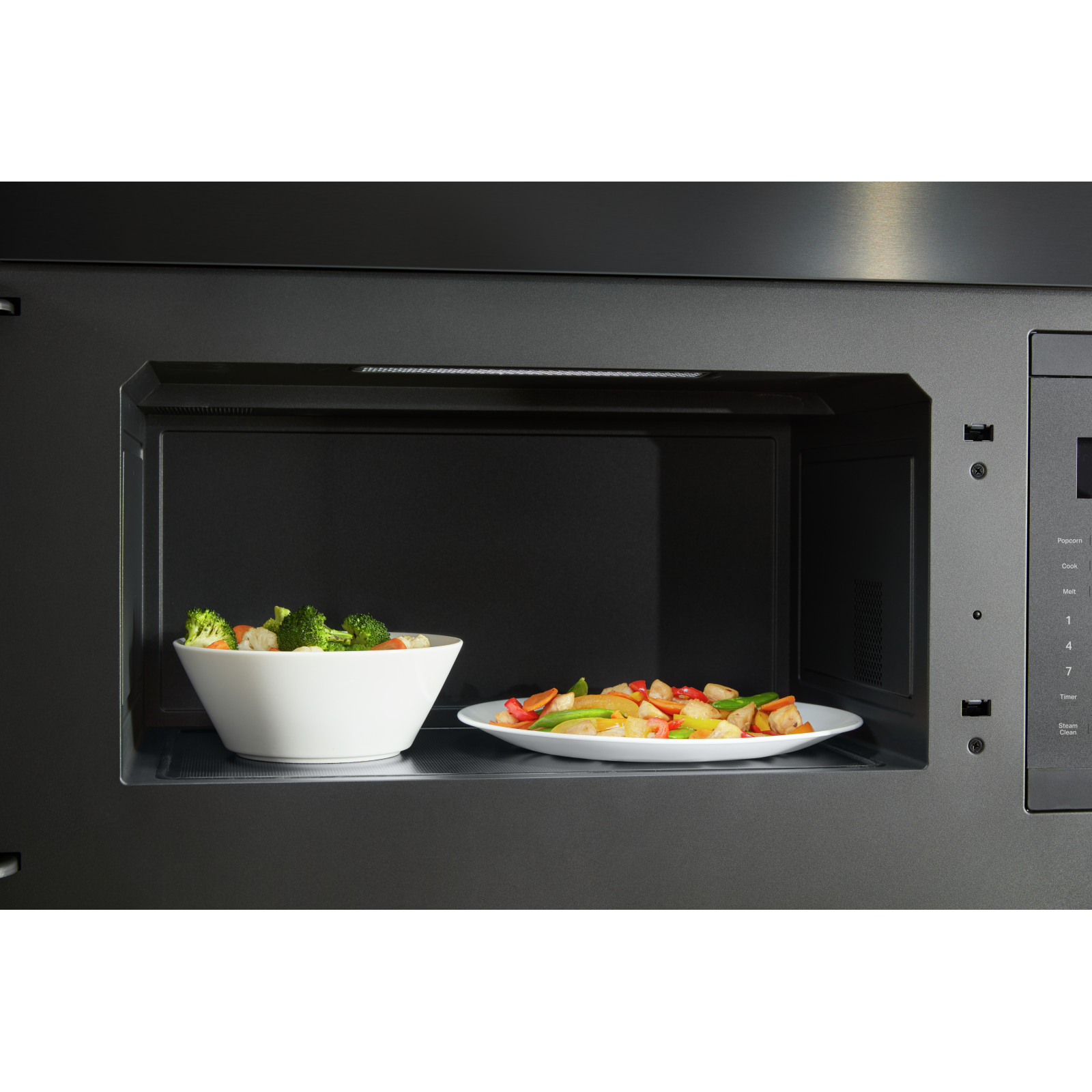 KitchenAid - 1.1 cu. Ft  Over the range Microwave in Black Stainless - YKMMF330PBS