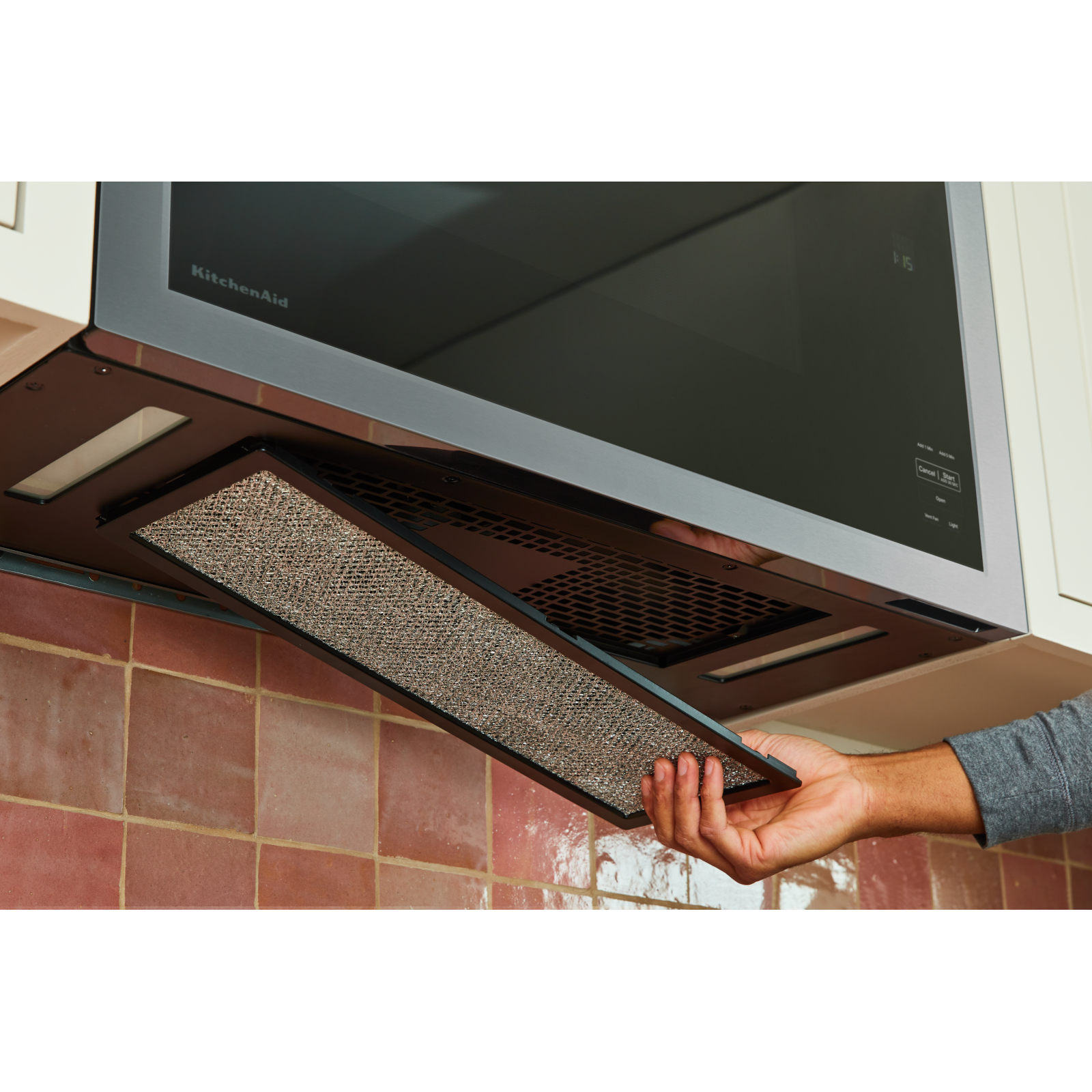 KitchenAid - 1.1 cu. Ft  Over the range Microwave in Stainless - YKMMF330PPS