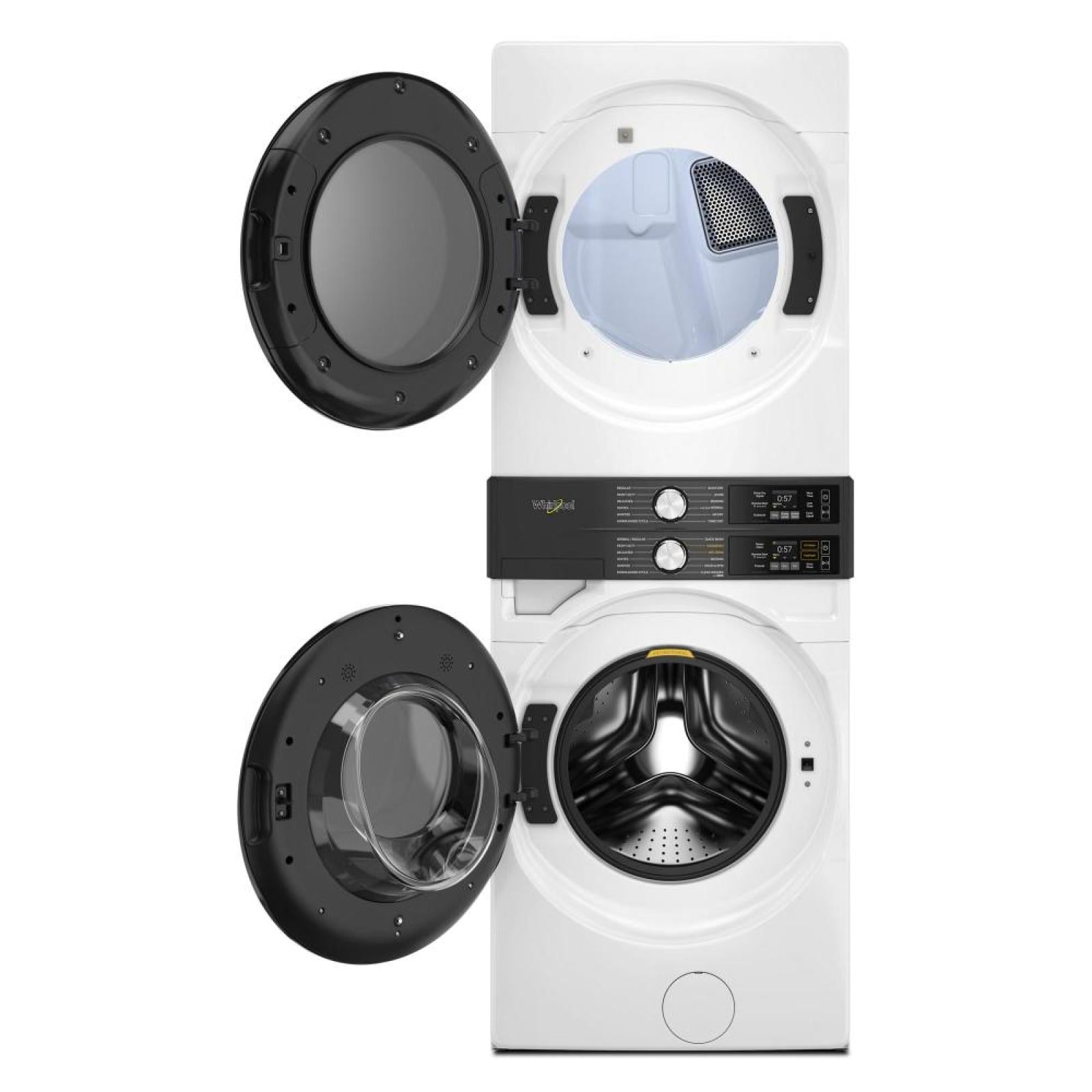 Whirlpool - 5.2 cu. Ft Washer and 7.4 cu. Ft Vented Electric Dryer WashTower in White - YWEF5727TW