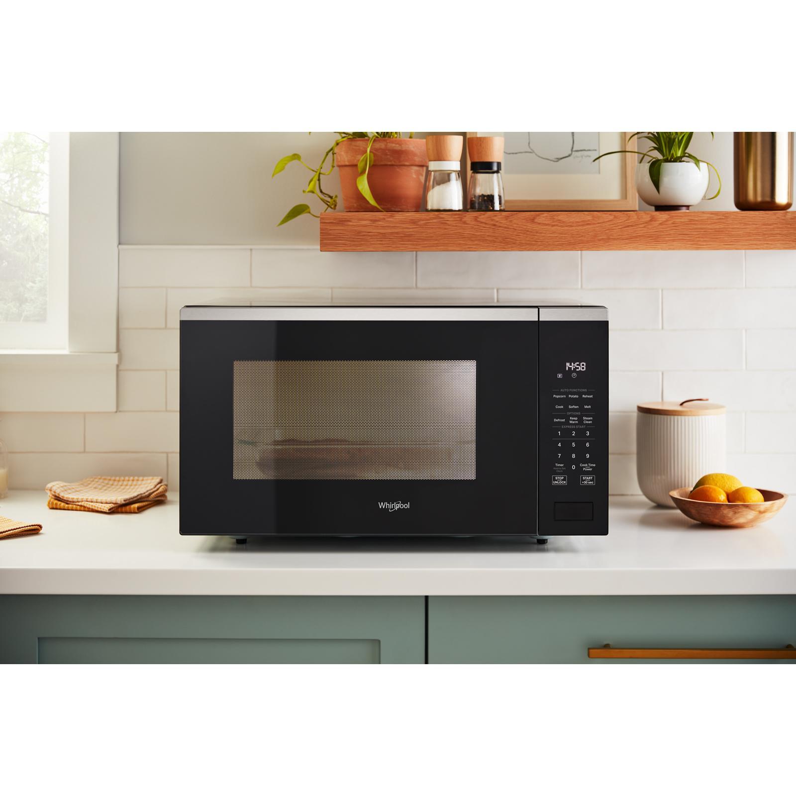 Whirlpool - 1.6 cu. Ft  Counter top Microwave in Black - YWMCS7022SB