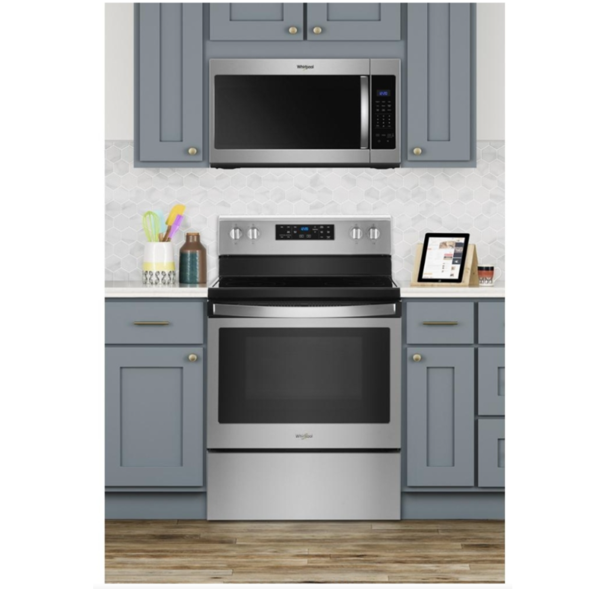 Whirlpool - 1.7 cu. Ft  Over the range Microwave in Stainless - YWMH31017HS