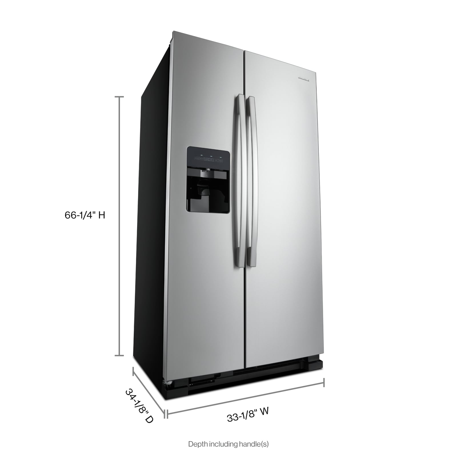 Amana - 33.13 Inch 21 cu. ft Side by Side Refrigerator in Stainless - ASI2175GRS