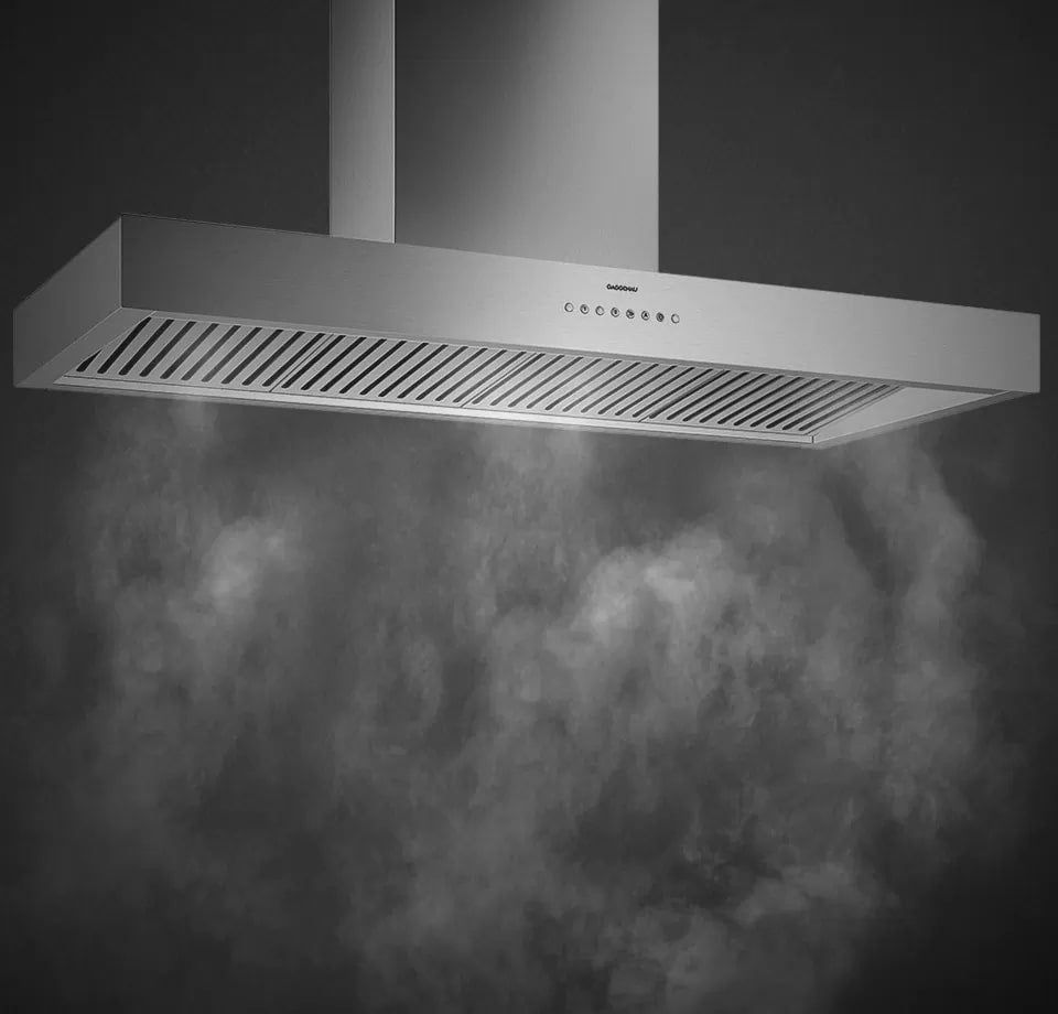 Gaggenau - 47.25 Inch 600 CFM Wall Mount and Chimney Range Vent in Stainless - AW442720