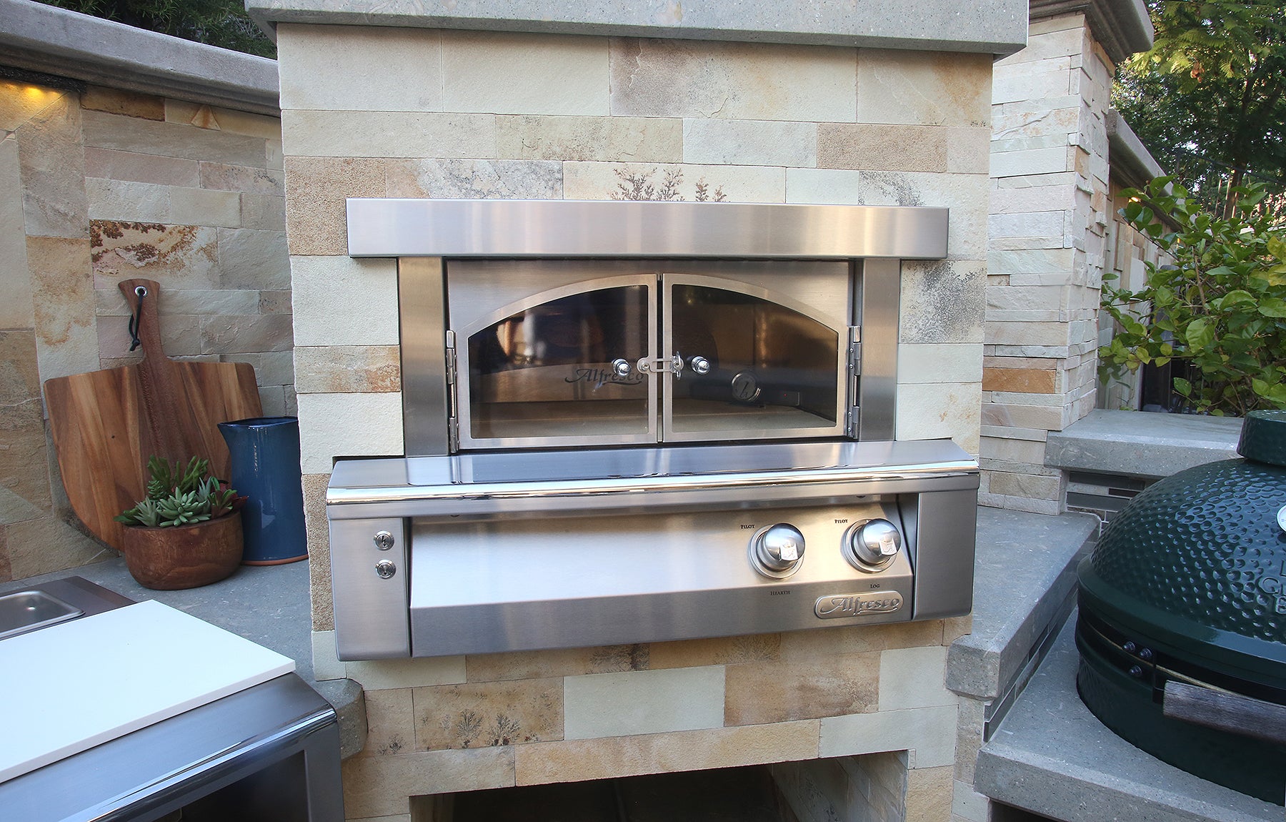 Alfresco - Built-in Natural Gas Pizza Oven in Stainless - AXE-PZA-BI