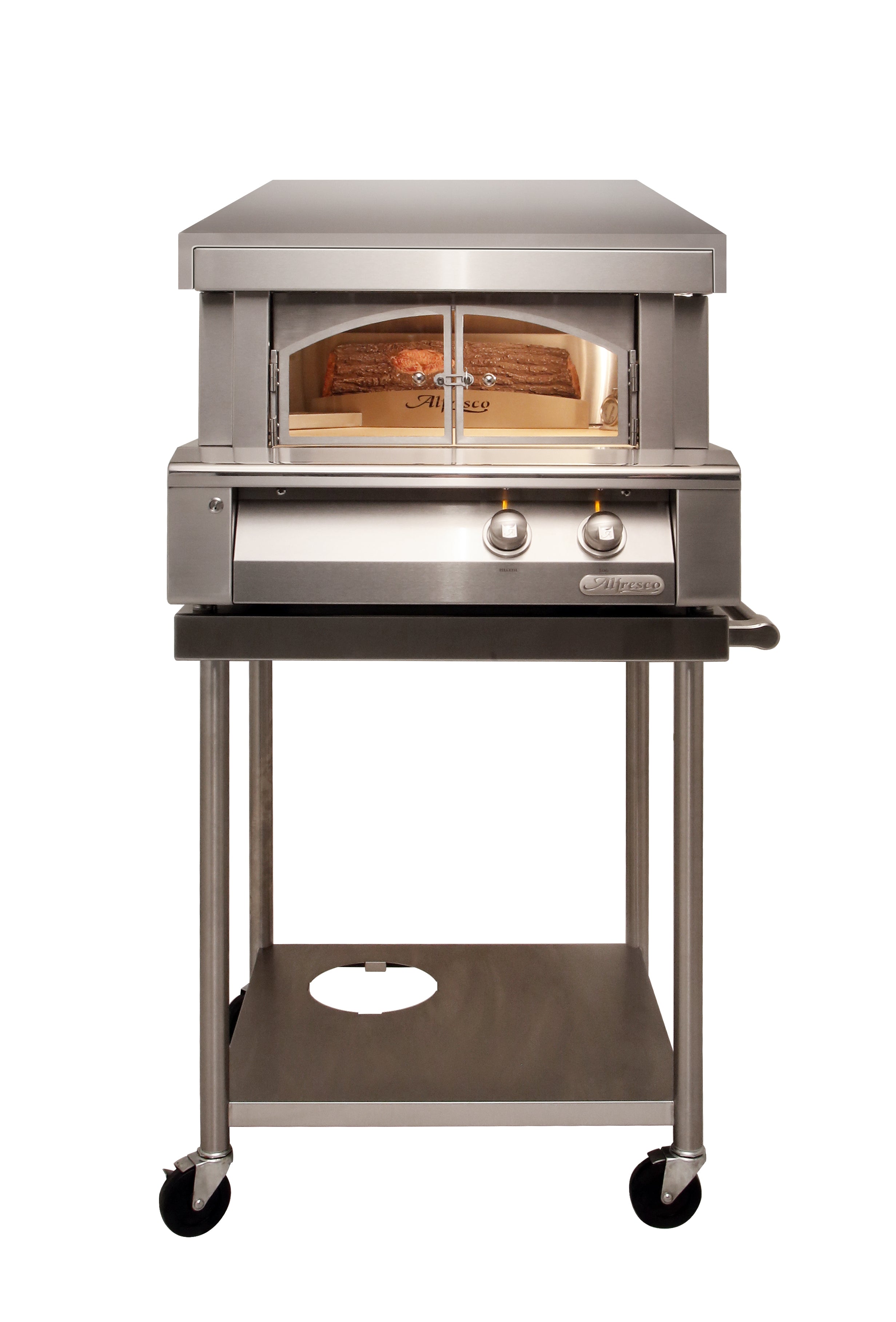 Alfresco - Pizza Oven Cart in Stainless - AXE-PZA-CART