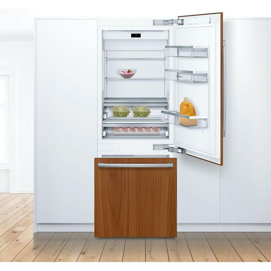Bosch - 29.8 Inch 16 cu. ft Built In / Integrated Bottom Mount Refrigerator in Panel Ready - B30IB900SP