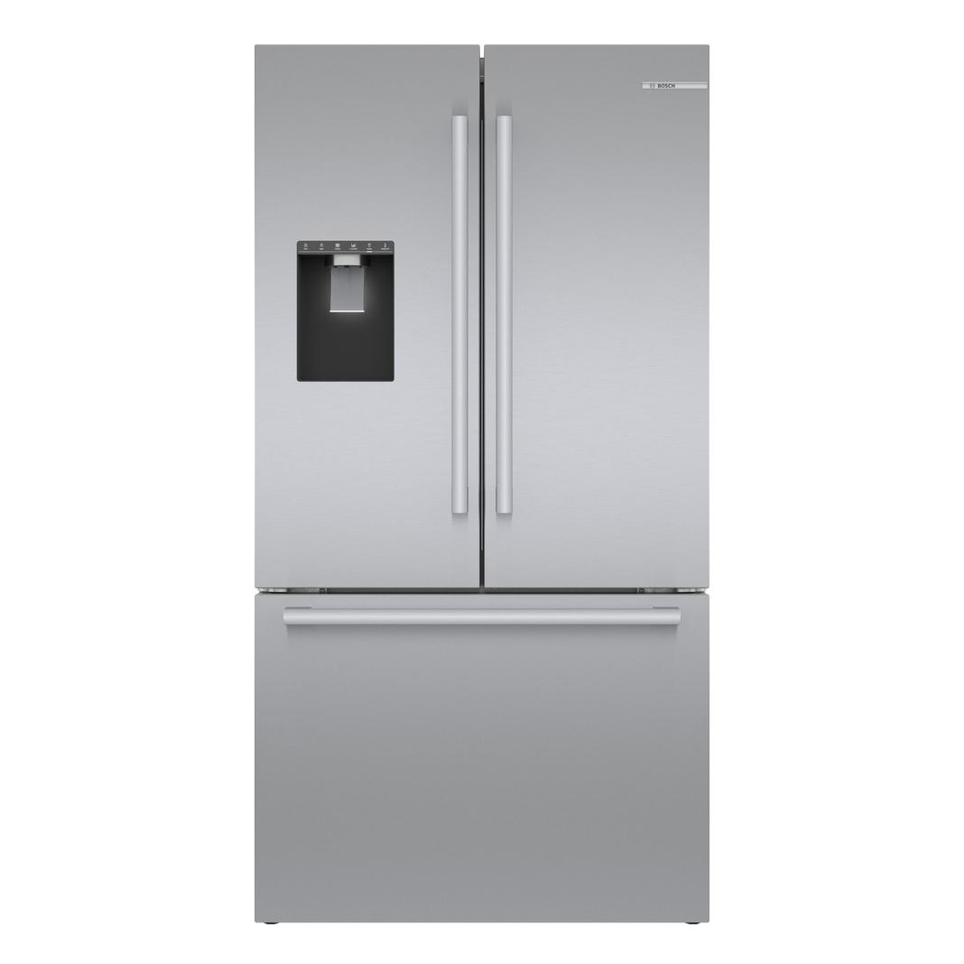 Bosch - 35.625 Inch 20.8 cu. ft French Door Refrigerator in Stainless - B36CD50SNS