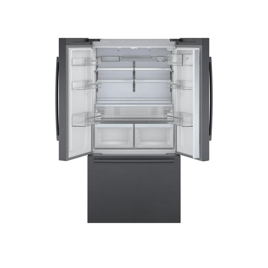 Bosch - 35.625 Inch 20.8 cu. ft French Door Refrigerator in Black Stainless - B36CT80SNB