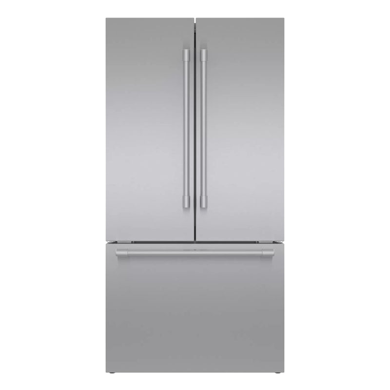 Bosch - 35.625 Inch 20.8 cu. ft French Door Refrigerator in Stainless - B36CT81ENS