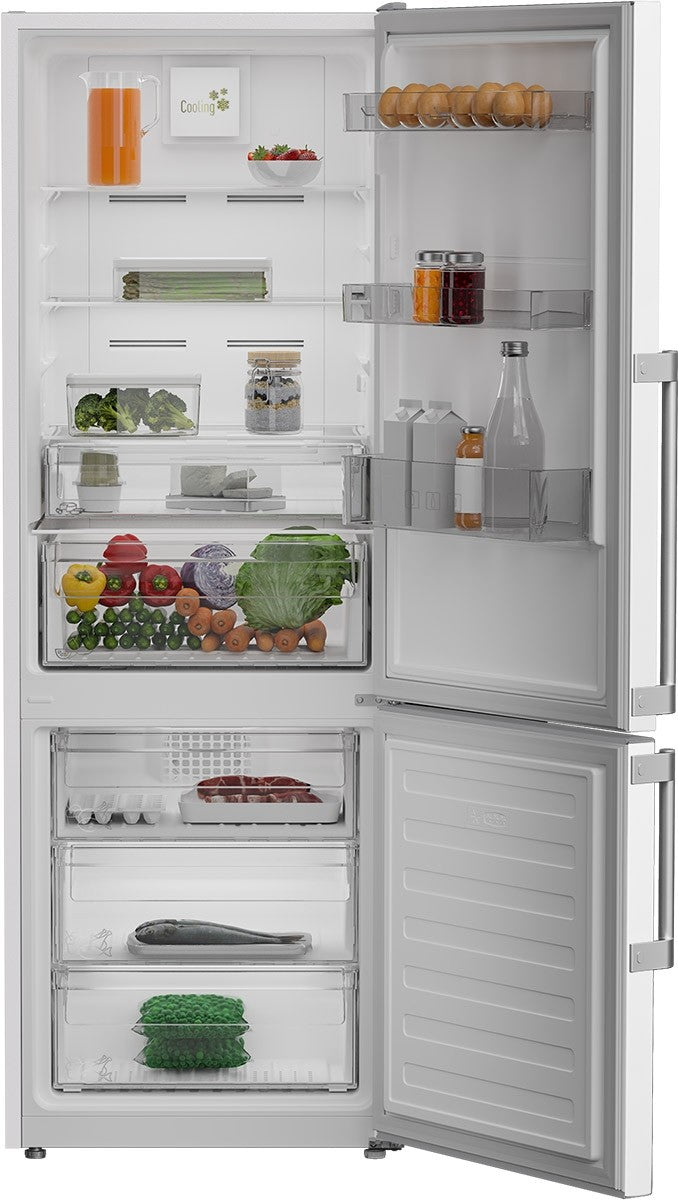Blomberg - 23.4375 Inch 11.43 cu. ft Bottom Mount Refrigerator in White - BRFB1045WH