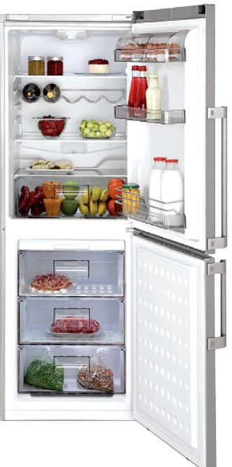 Blomberg - 23.4 Inch 11.4 cu. ft Bottom Mount Refrigerator in Stainless - BRFB1312SS