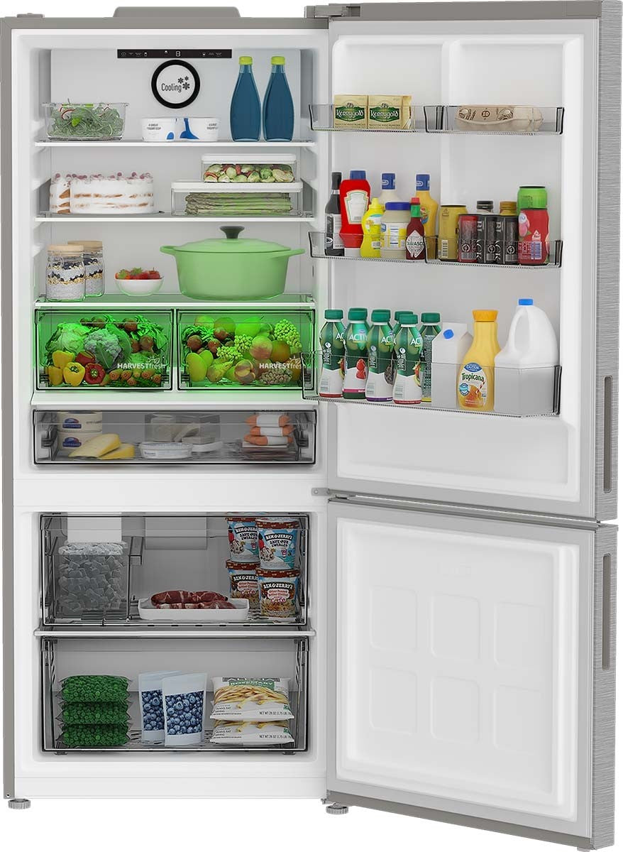 Blomberg - 29.75 Inch 16.1 cu. ft Bottom Mount Refrigerator in Stainless - BRFB21612SS