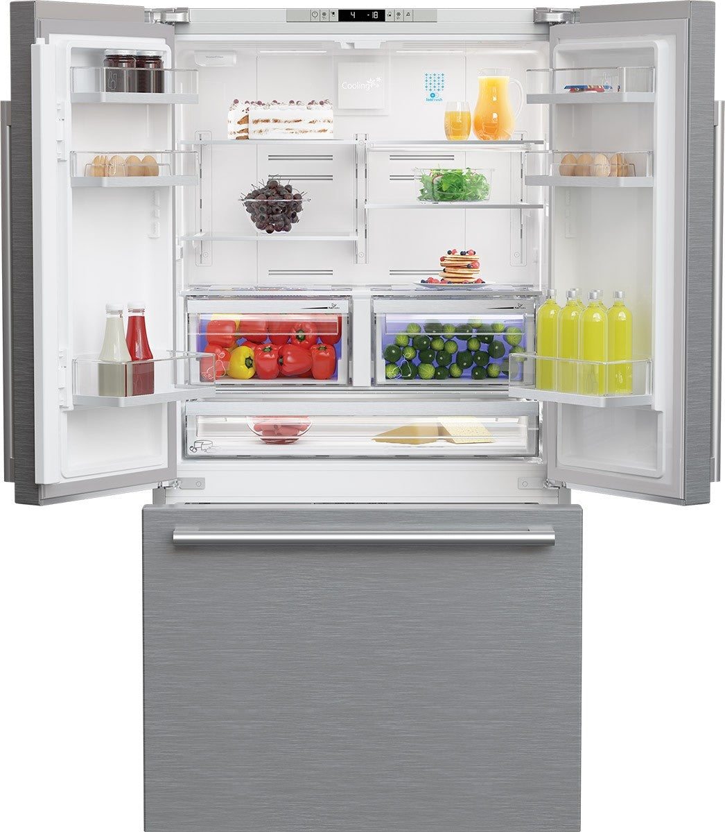Blomberg - 35.75 Inch 19.86 cu. ft French Door Refrigerator in Stainless - BRFD2230XSS