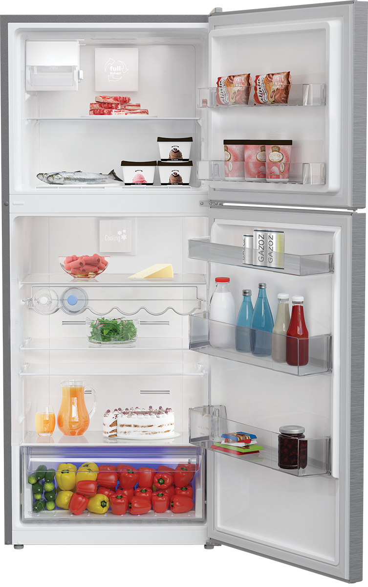 Blomberg - 27.5625 Inch 13.53 cu. ft Top Mount Refrigerator in Stainless - BRFT1622SS