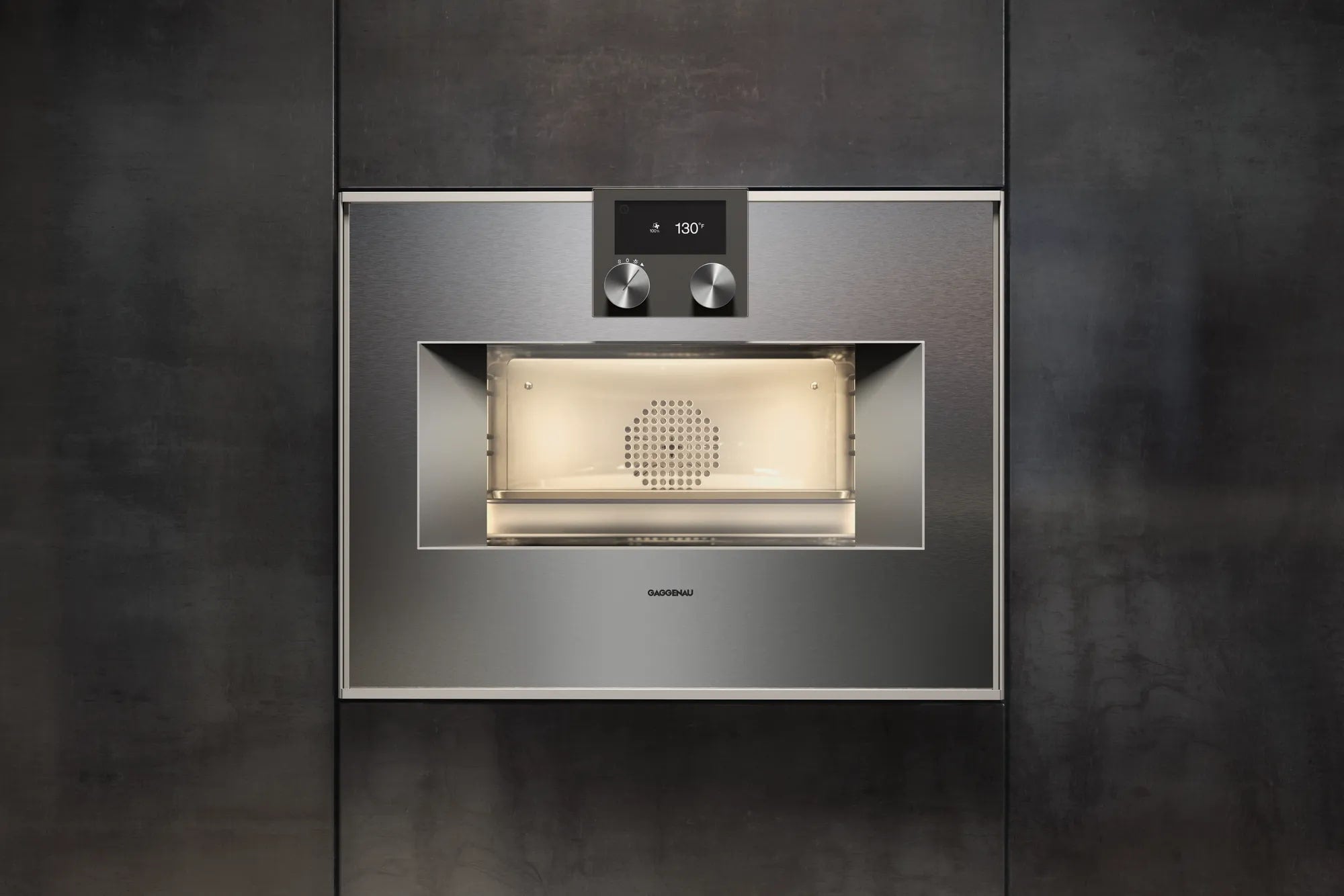 Gaggenau - 2.1 cu. ft Steam Wall Oven in Stainless (Open Box) - BS470612