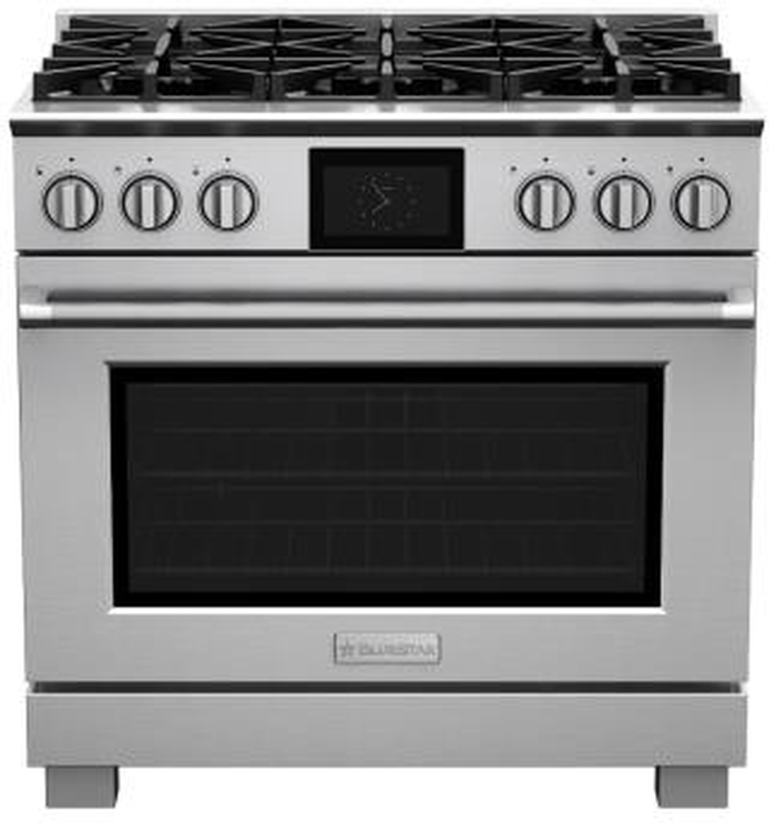 BlueStar - 35.875 Inch  Dual Fuel Range in Stainless - BSDF366BWPLT