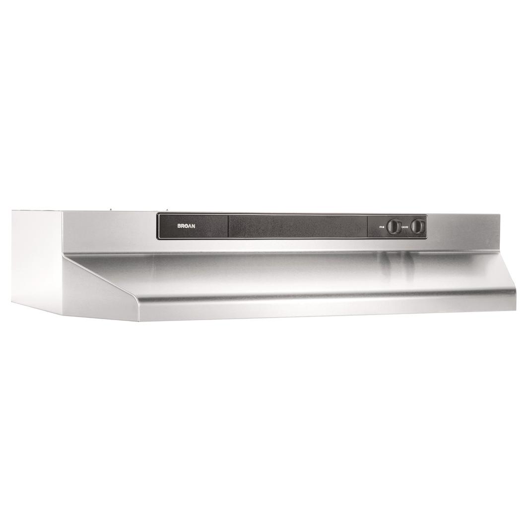 Broan - 24 Inch 260 CFM Under Cabinet Range Vent in Stainless - BU324SS