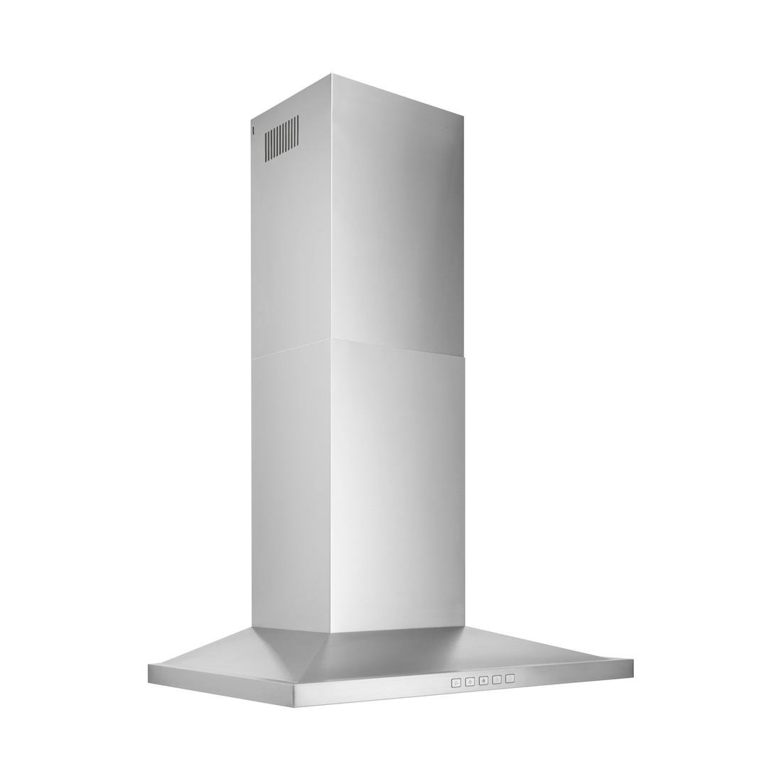 Broan - 30 Inch 450 CFM Wall Mount and Chimney Range Vent in Stainless - BWS1304SS