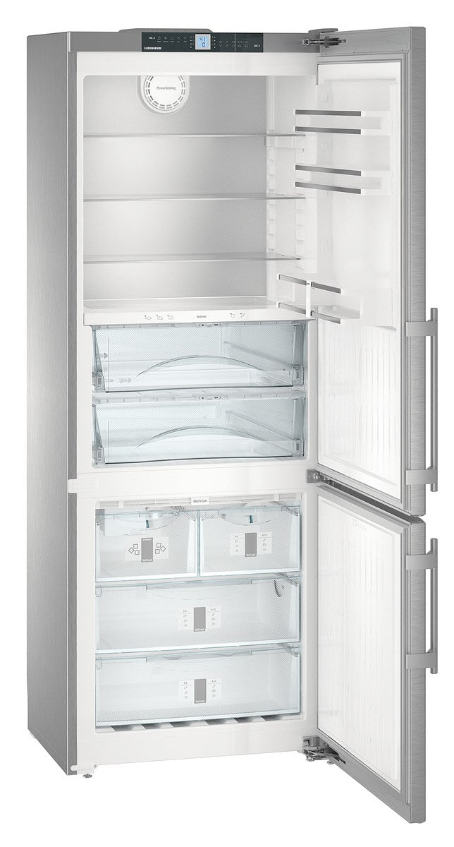 Liebherr - 29.5625 Inch 15 cu. ft Bottom Mount Refrigerator in Stainless - CBS1660