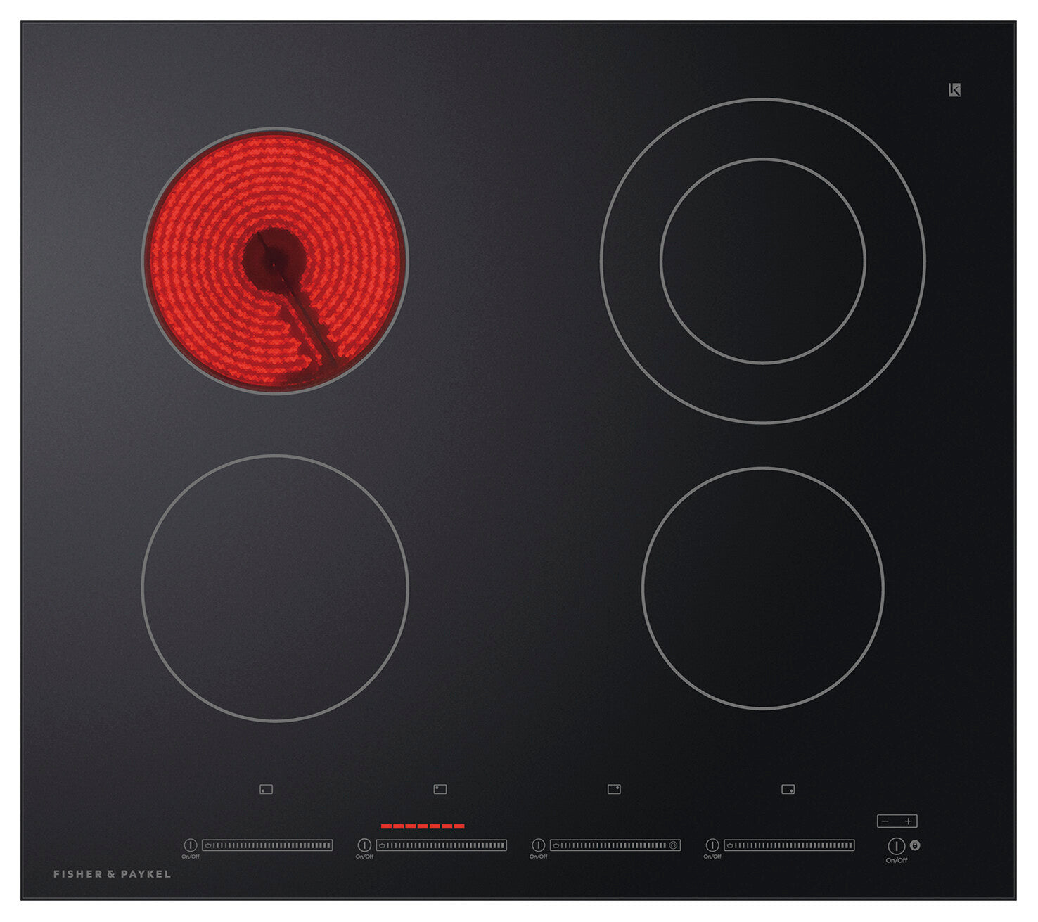 Fisher & Paykel - 24 Inch Electric Cooktop in Black - CE244DTB1