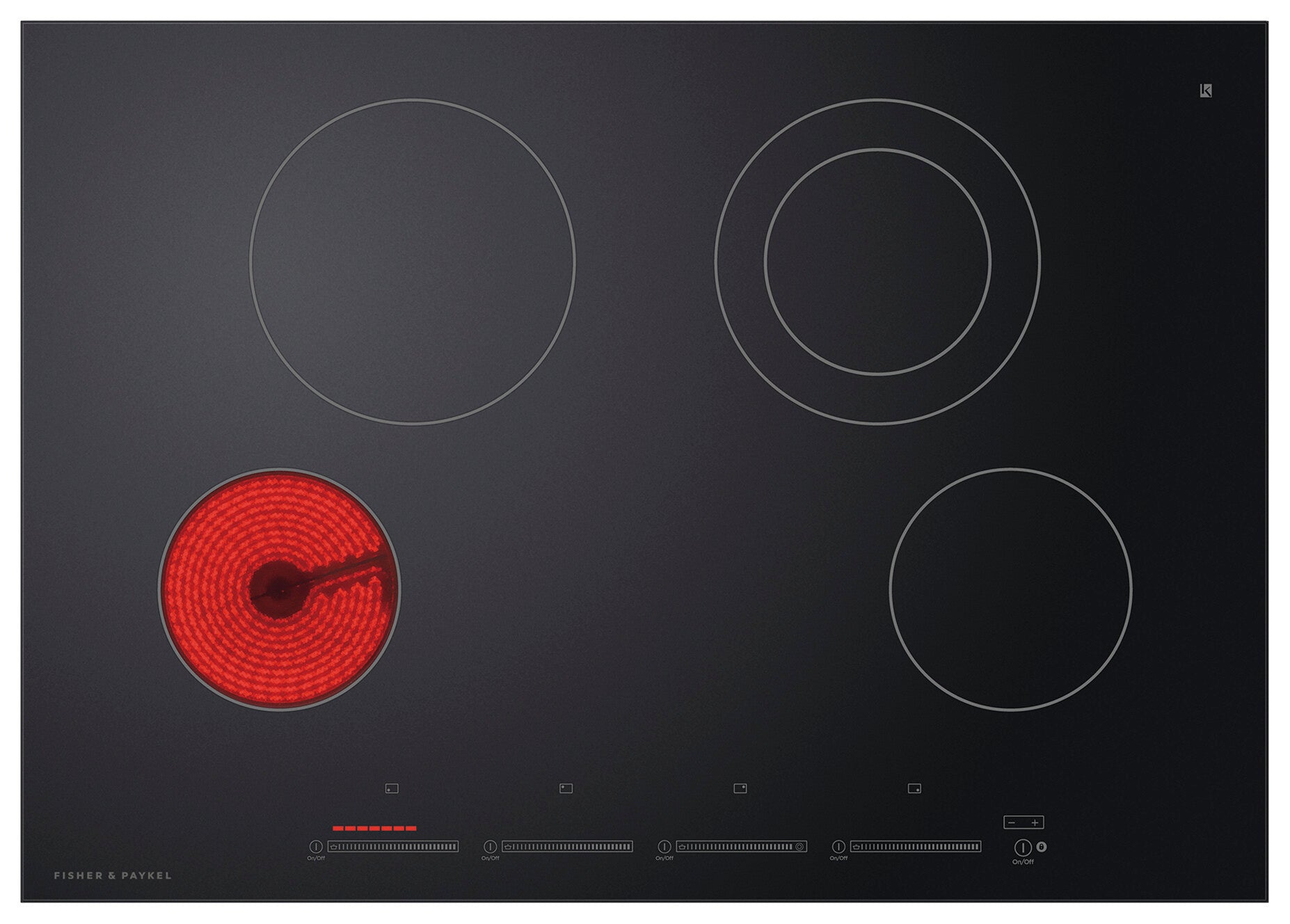 Fisher & Paykel - 30 Inch Electric Cooktop in Black - CE304DTB1