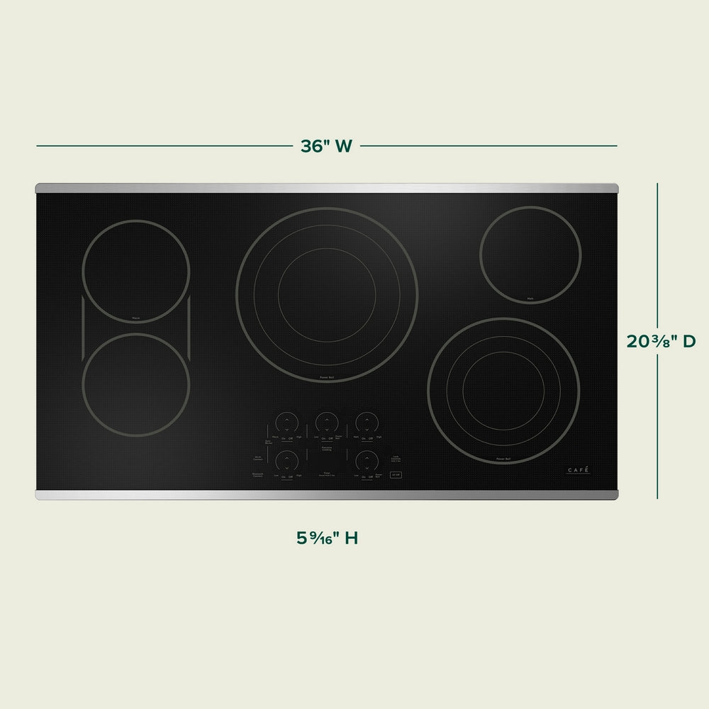 Cafe - 36.1 Inch Electric Cooktop in Stainless - CEP90362TSS