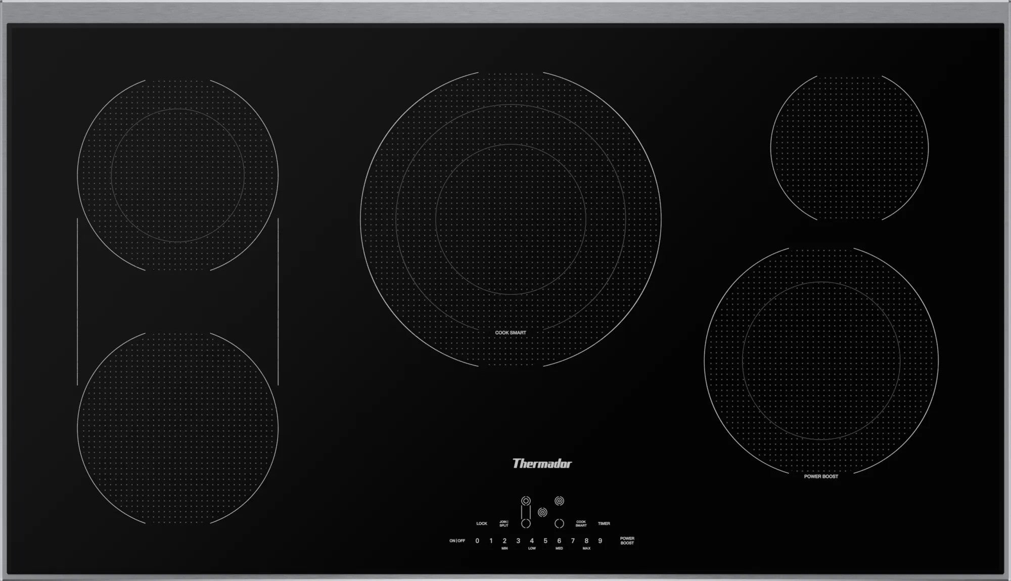 Thermador - 37 Inch Electric Cooktop in Black - CET366YB