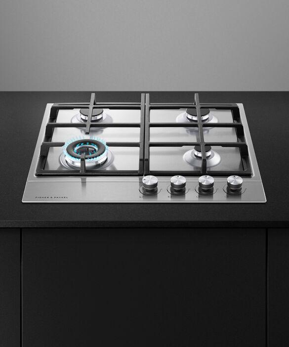 Fisher Paykel - 23.625 inch wide Gas Cooktop in Stainless - CG244DNGX1 N
