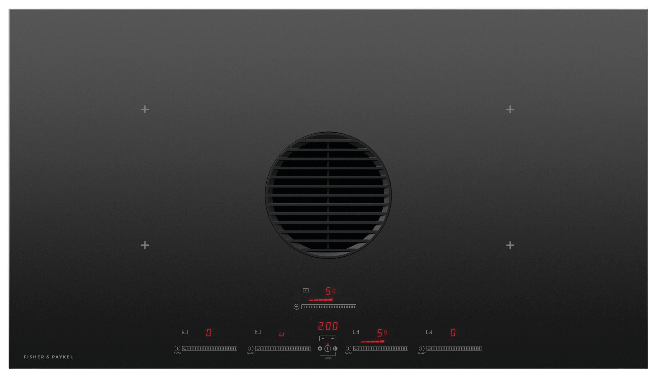 Fisher & Paykel - 36 Inch Induction Cooktop in Black - CID364DTB4