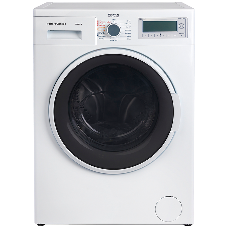 Porter & Charles - 2.1 cu. Ft  Front Load Combination Washer/Dryer in White - COMBI9-6