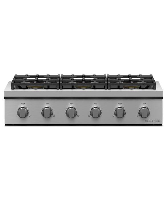 Fisher Paykel - 35.875 inch wide Gas Cooktop in Stainless - CPV3-366-L