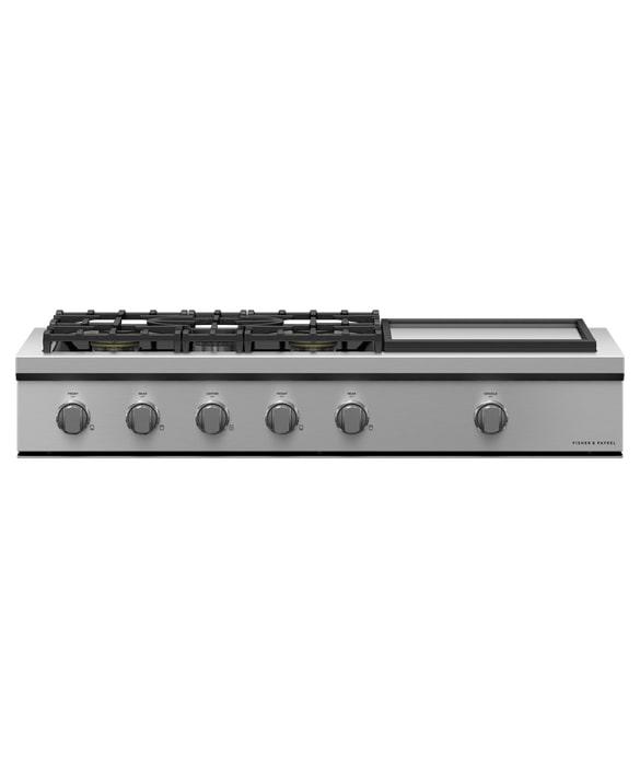 Fisher Paykel - 47.875 inch wide Gas Cooktop in Stainless - CPV3-485GD-L