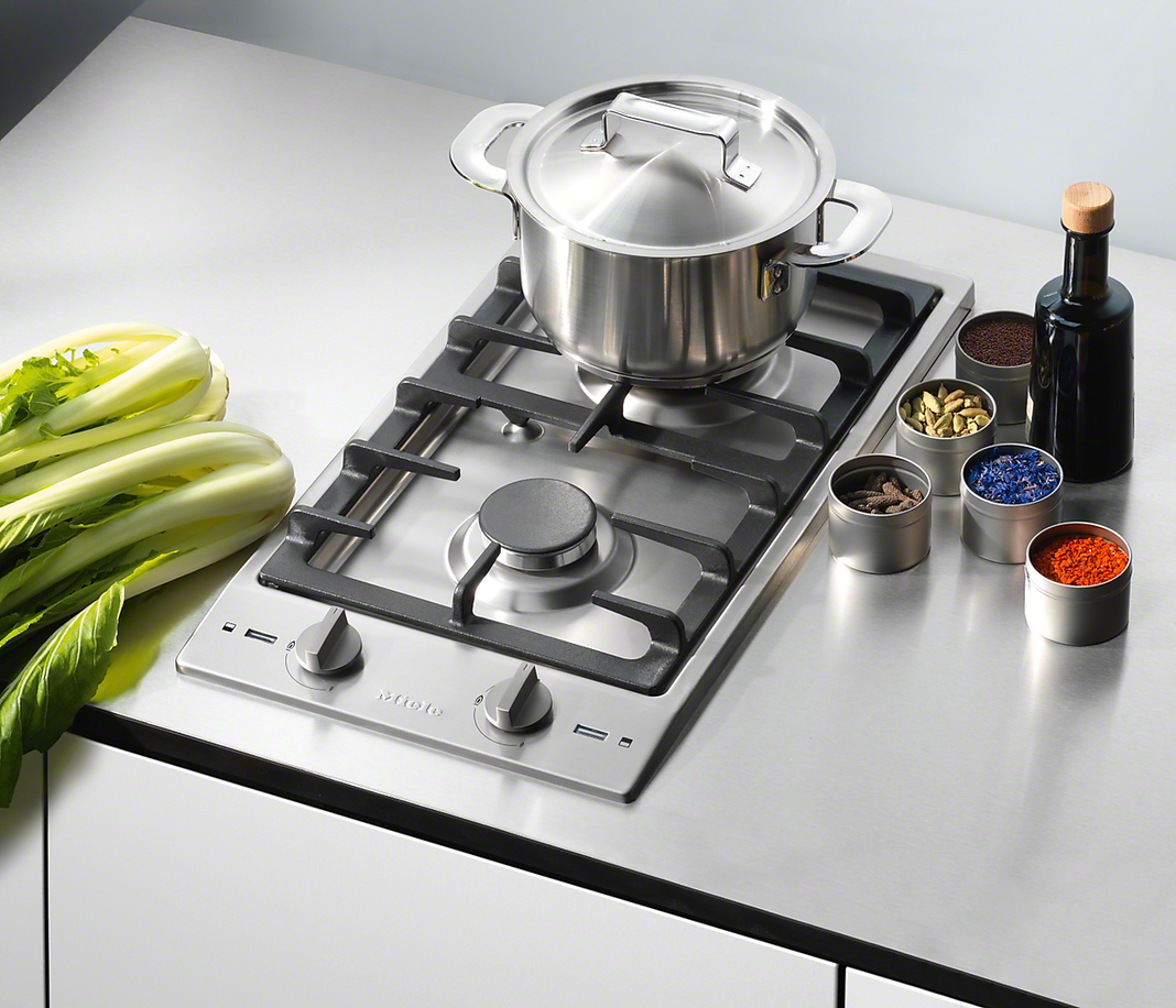 Miele - 11.375 inch wide Gas Cooktop in Stainless - CS1012-1 G