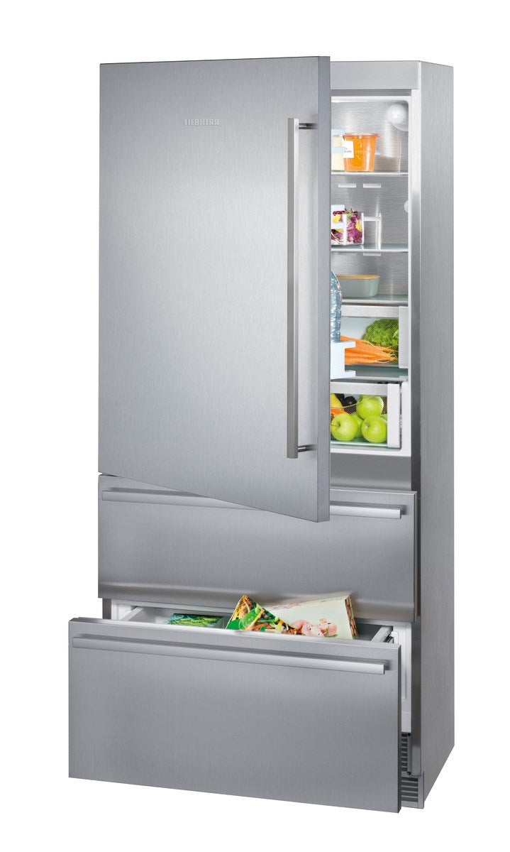 Liebherr - 35.875 Inch 19.5 cu. ft Bottom Mount Refrigerator in Stainless - CS2091