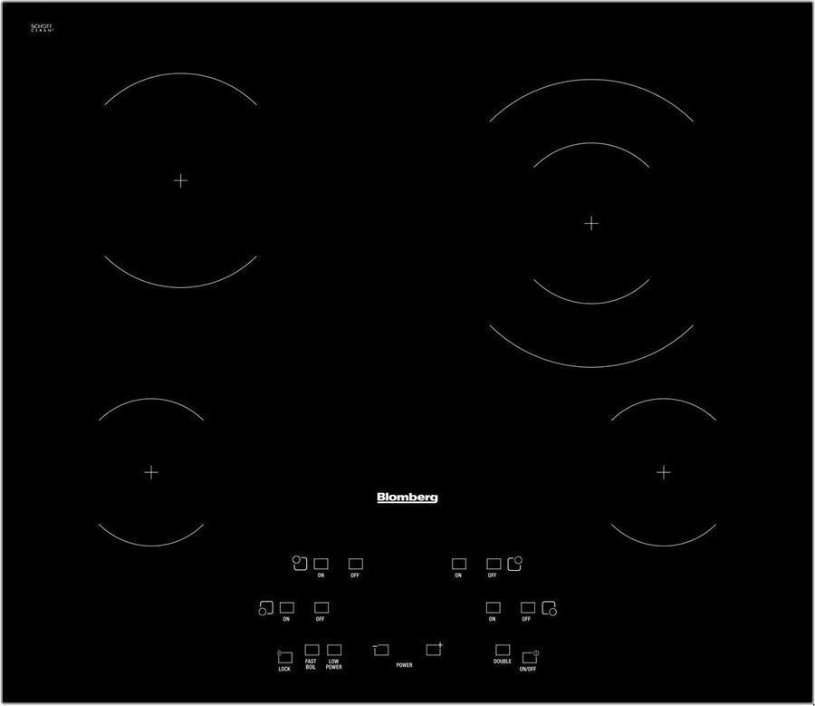 Blomberg - 24.2 inch wide Electric Cooktop in Black - CTE24410