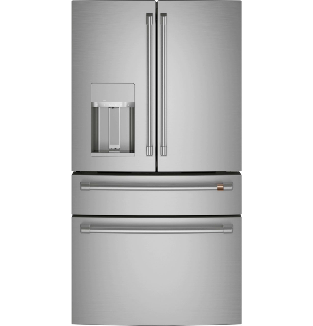 Café - 35.625 Inch 27.8 cu. ft French Door Refrigerator in Stainless - CVE28DP2NS1