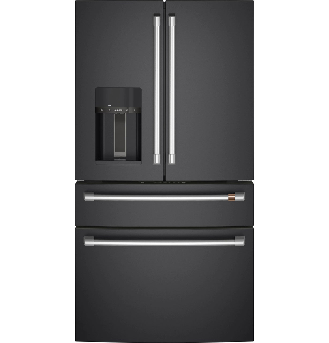 Café - 35.625 Inch 27.8 cu. ft French Door Refrigerator in Black - CVE28DP3ND1