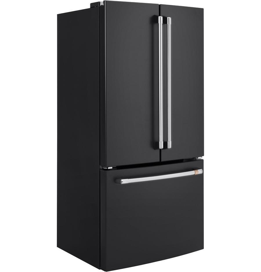 Café - 32.75 Inch 18.6 cu. ft French Door Refrigerator in Black - CWE19SP3ND1
