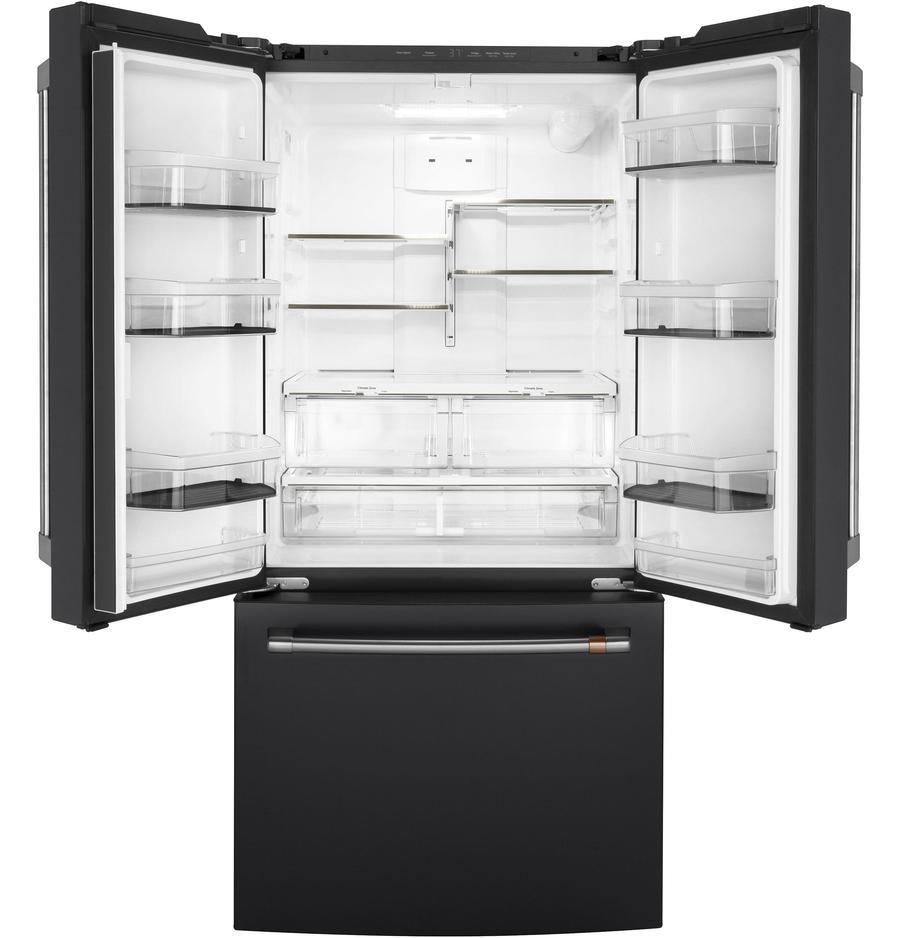 Café - 32.75 Inch 18.6 cu. ft French Door Refrigerator in Black - CWE19SP3ND1