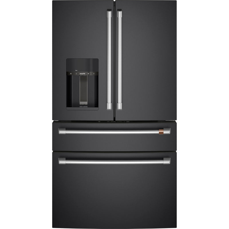 Cafe - 35.6 Inch 22.3 cu. ft French Door Refrigerator in Black - CXE22DP3PD1