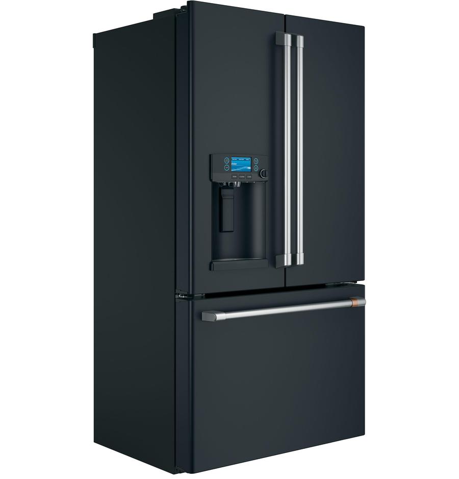 Café - 35.75 Inch 22.2 cu. ft French Door Refrigerator in Black - CYE22TP3MD1