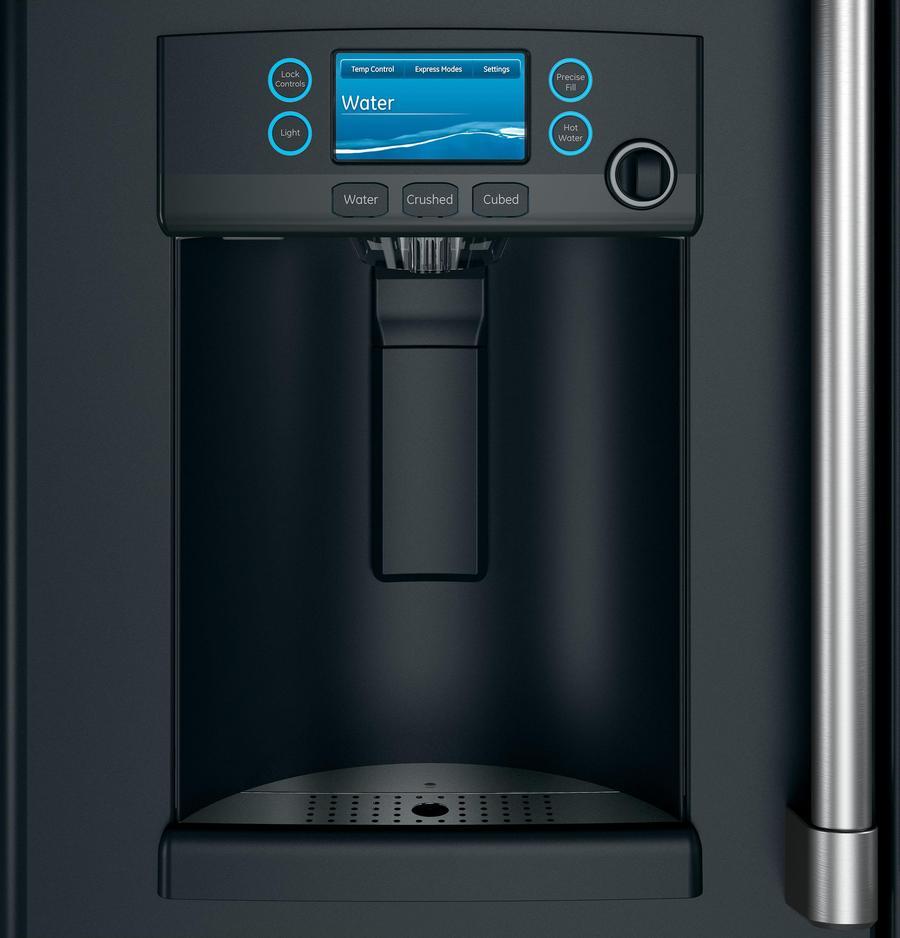 Café - 35.75 Inch 22.2 cu. ft French Door Refrigerator in Black - CYE22TP3MD1