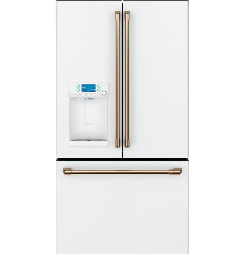 Café - 35.75 Inch 22.2 cu. ft French Door Refrigerator in White - CYE22TP4MW2