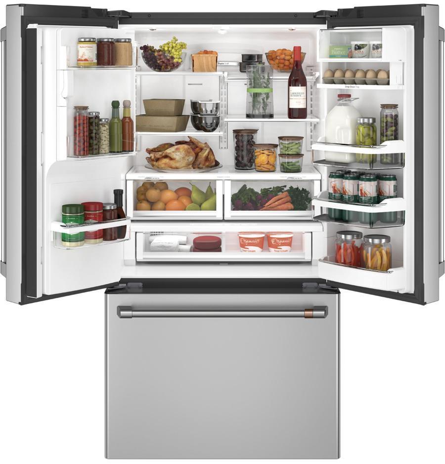 Café - 35.8 Inch 22.2 cu. ft French Door Refrigerator in Stainless - CYE22UP2MS1