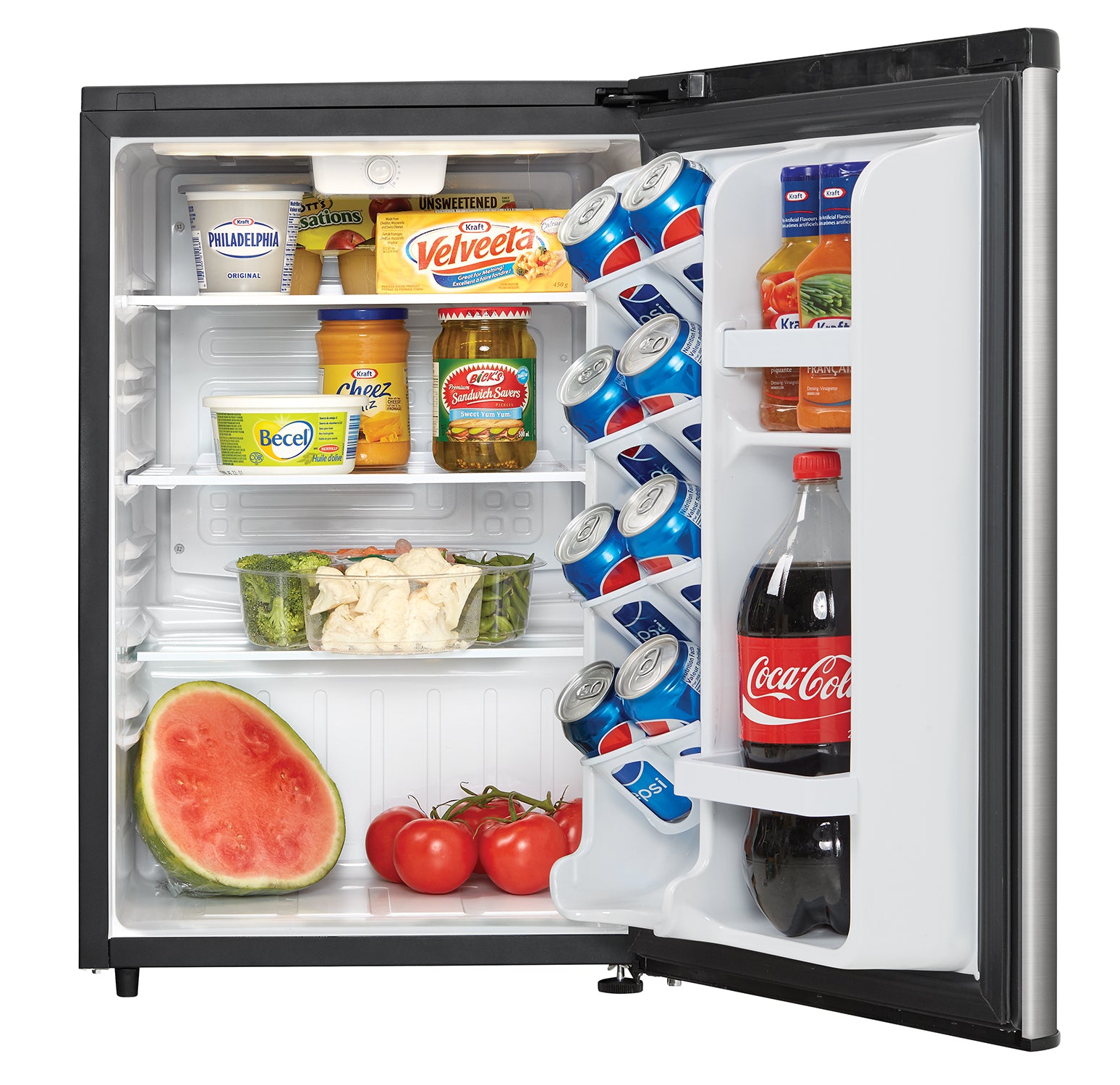 Danby - 17.7 Inch 2.6 cu. ft Mini Fridge Refrigerator in Stainless - DAR026A2BSLDB