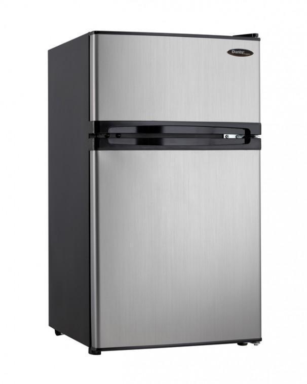 Danby - 18.6875 Inch 3.1 cu. ft Mini Fridge Refrigerator in Stainless - DCR031B1BSLDD