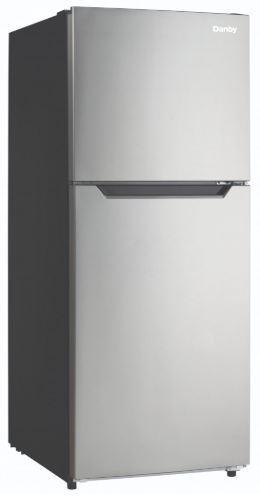 Danby - 23.4 Inch 10.1 cu. ft Top Mount Refrigerator in Stainless - DFF101B1BSLDB