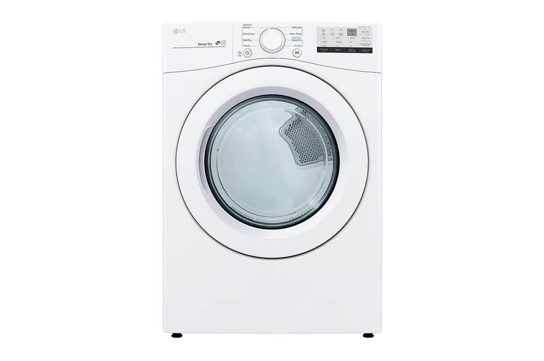 LG - 7.4 cu. Ft  Electric Dryer in White - DLE3400W