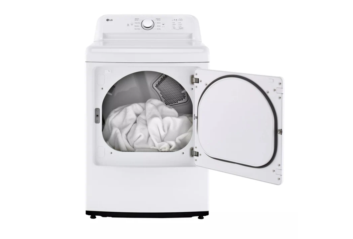 LG - 7.3 cu. Ft  Electric Dryer in White - DLE6100W