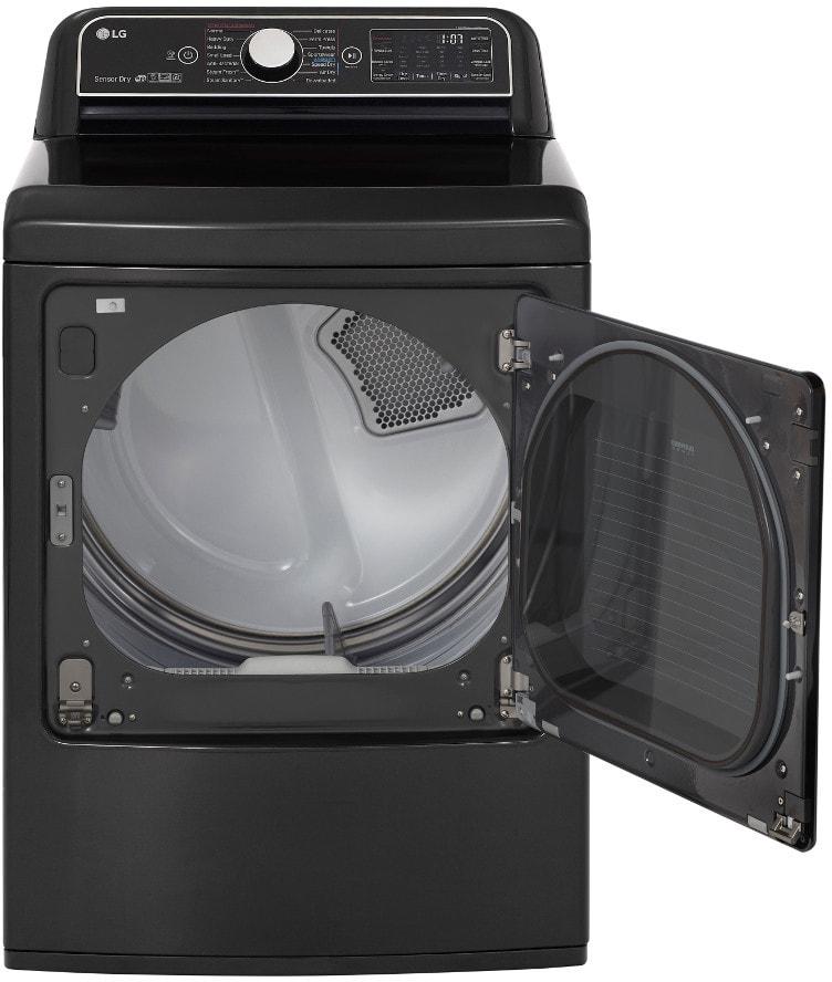 LG - 7.3 cu. Ft  Electric Dryer in Black Stainless - DLEX7900BE